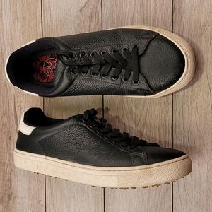 G/Fore GFORE Disruptor Onyx Black Leather‎ Men's Sz 10 Golf Shoes Sneakers